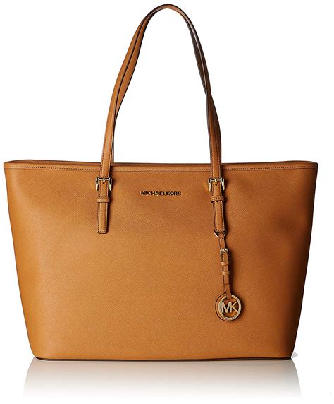 michael kors jet set travel medium carryall saffiano leather|michael kors leather crossbody bag.